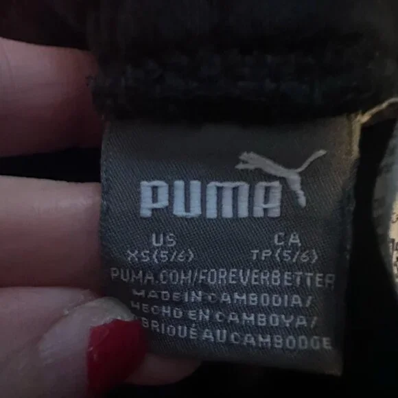 Puma Sweatshirt And Pants Set Boys Size XS (5/6) Red Hoodie & Black Joggers - Picture 9 of 11